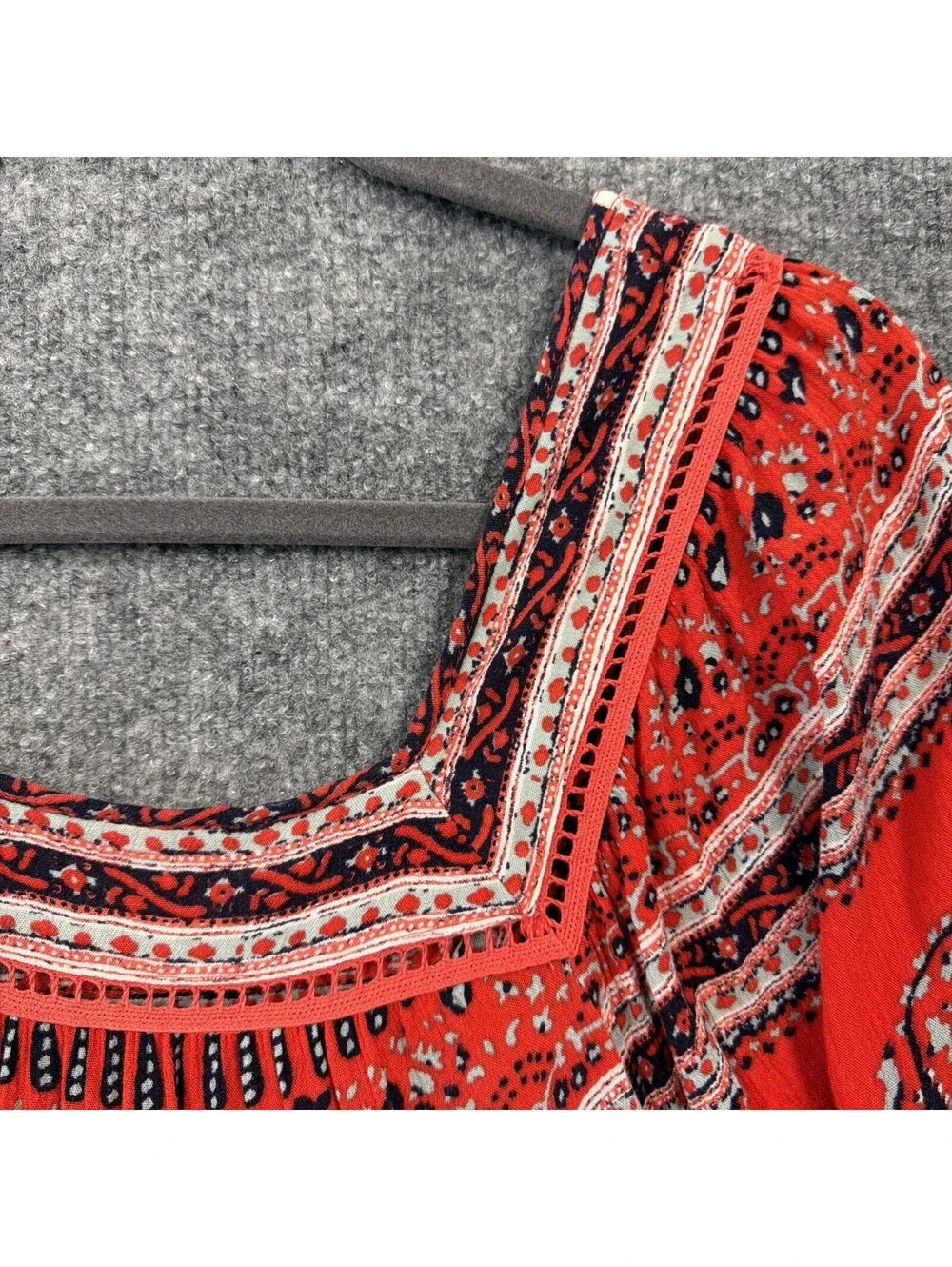 Free People Boho Red Midi With Pockets S